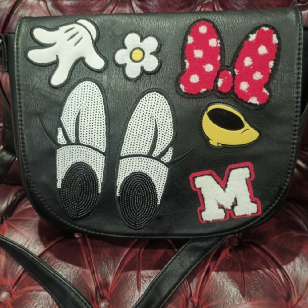 Loungefly Minnie Mouse Black Crossbody Bag